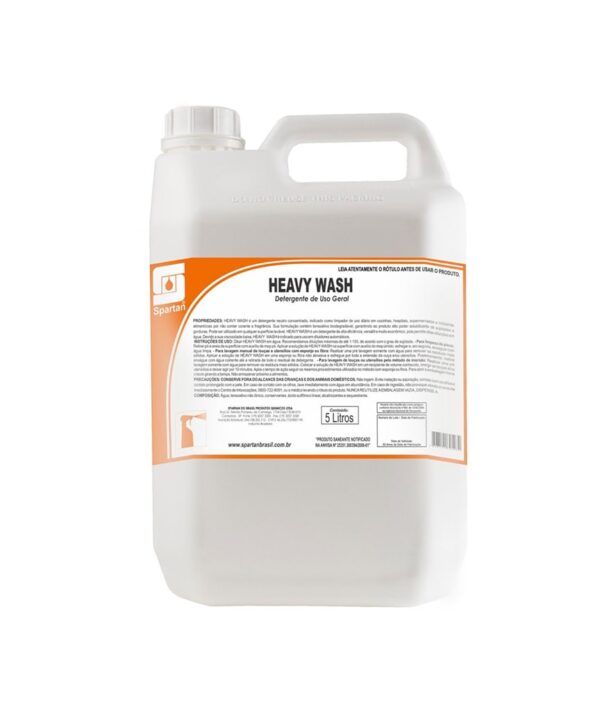 Heavy Wash - Detergente Neutro Ideal para Vidros Laboratoriais - 5 Litros - Spartan Brasil