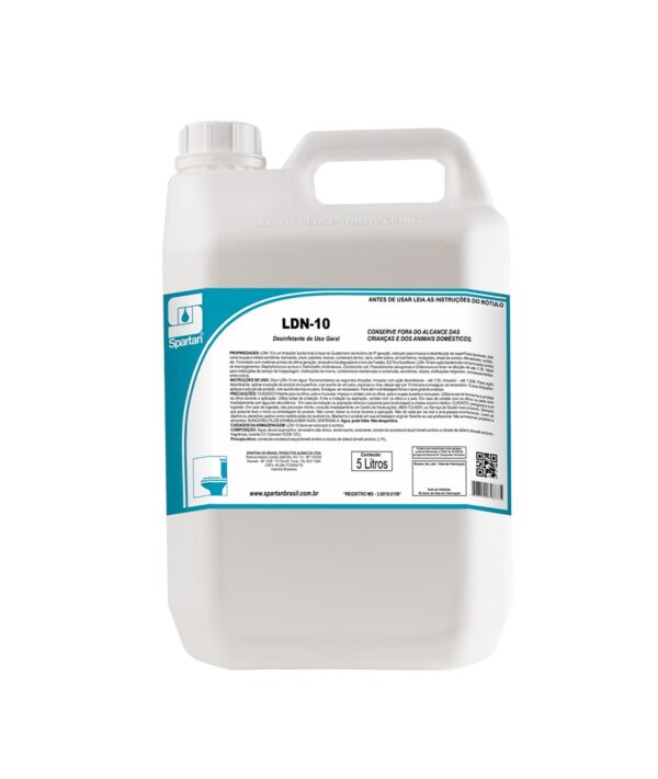 LDN - 10 - Limpador Desinfetante Concentrado de Uso Geral - 5L - Spartan Brasil