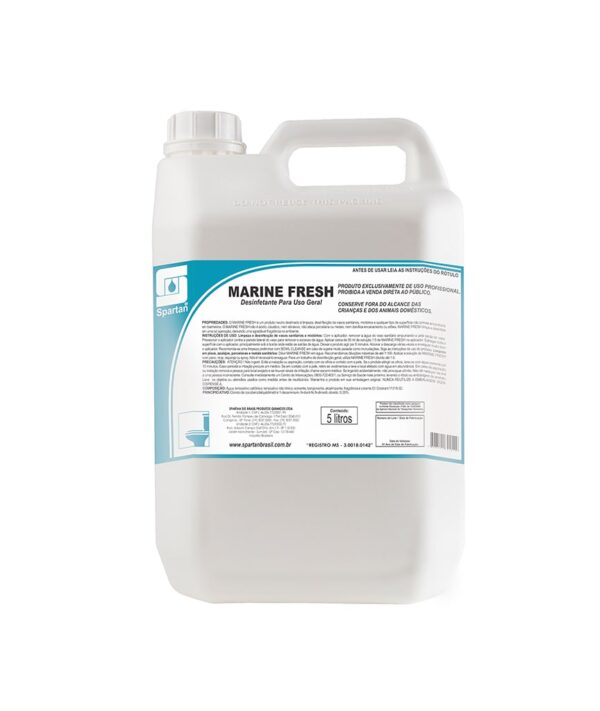 Marine Fresh Spartan Brasil - Limpador Desinfetante de Uso Geral Indicado na Limpeza e Desinfecção de Superfícies Laváveis - 5L - Spartan Brasil