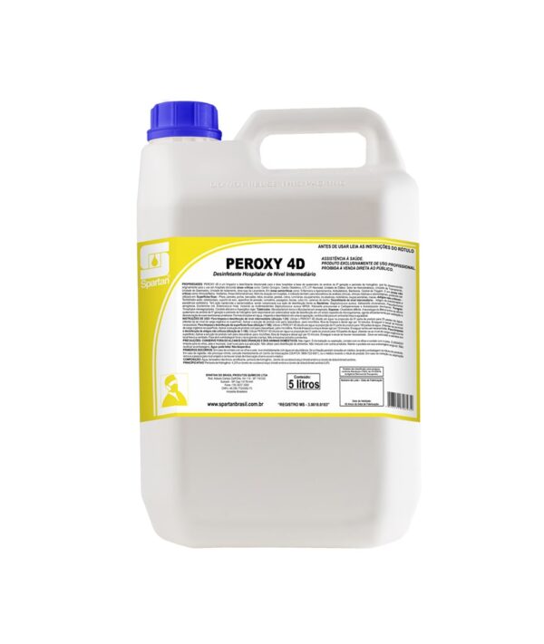Peroxy 4D - Detergente Desinfetante para Higiene Hospitalar - 5L - Spartan Brasil