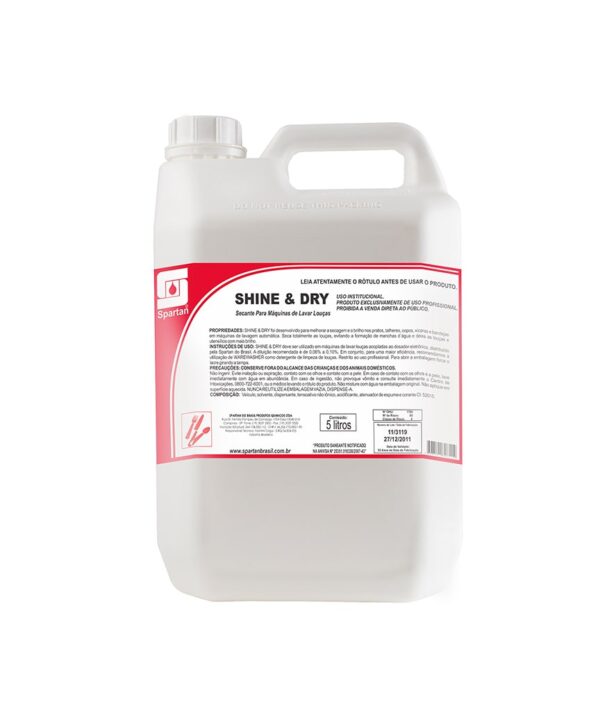 Shine & Dry - Secante para Máquinas de Lavar Louças - 5L - Spartan Brasil