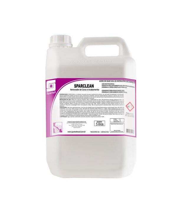 Sparclean - Removedor de Ceras, Seladores e Acabamentos Low Speed - 5L - Spartan Brasil
