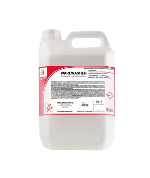 Warewasher - Detergente Alcalino Para Máquinas de Lavar Louças - 5L - Spartan Brasil
