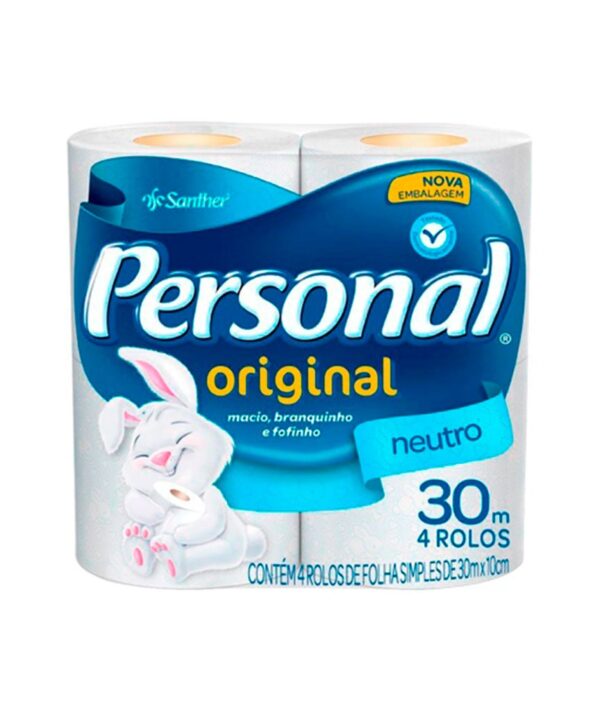 Papel Higiênico PERSONAL Folha simples 10cm x 30mts
