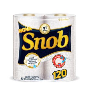 Papel toalha Snob Folha Dupla - 19x22cm