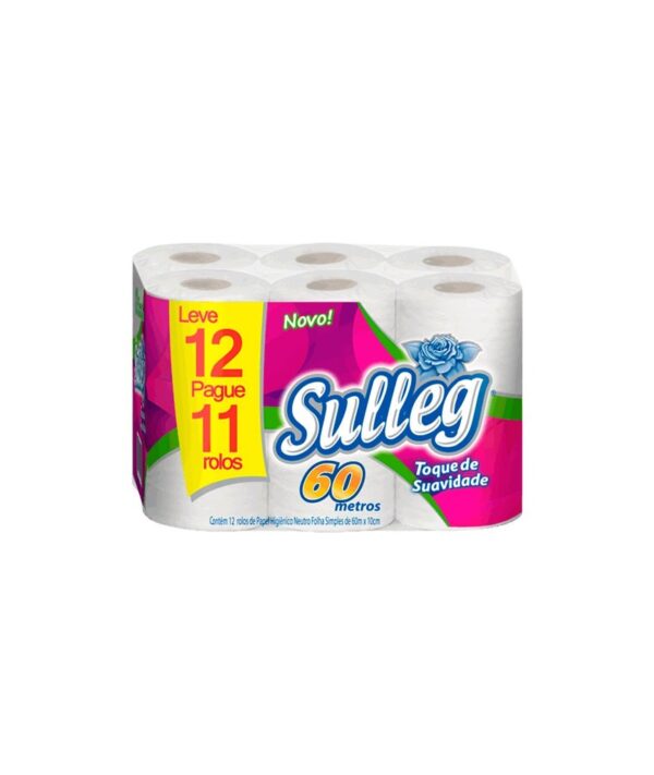 Papel Higiênico Sulleg 60m Folhas Simples