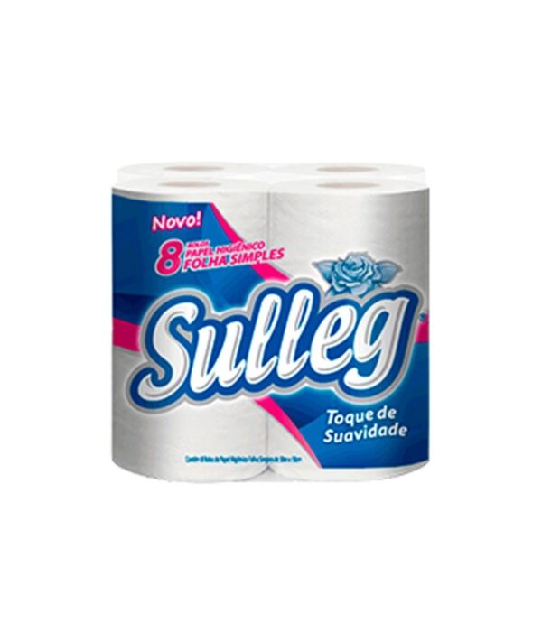 Papel Higiênico Sulleg Folha simples 8 rolos 30M