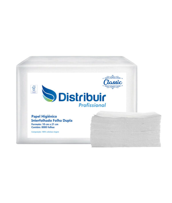 Papel Higiênico Interfolhado 8000 Folhas Distribuir Profissional Folha Dupla